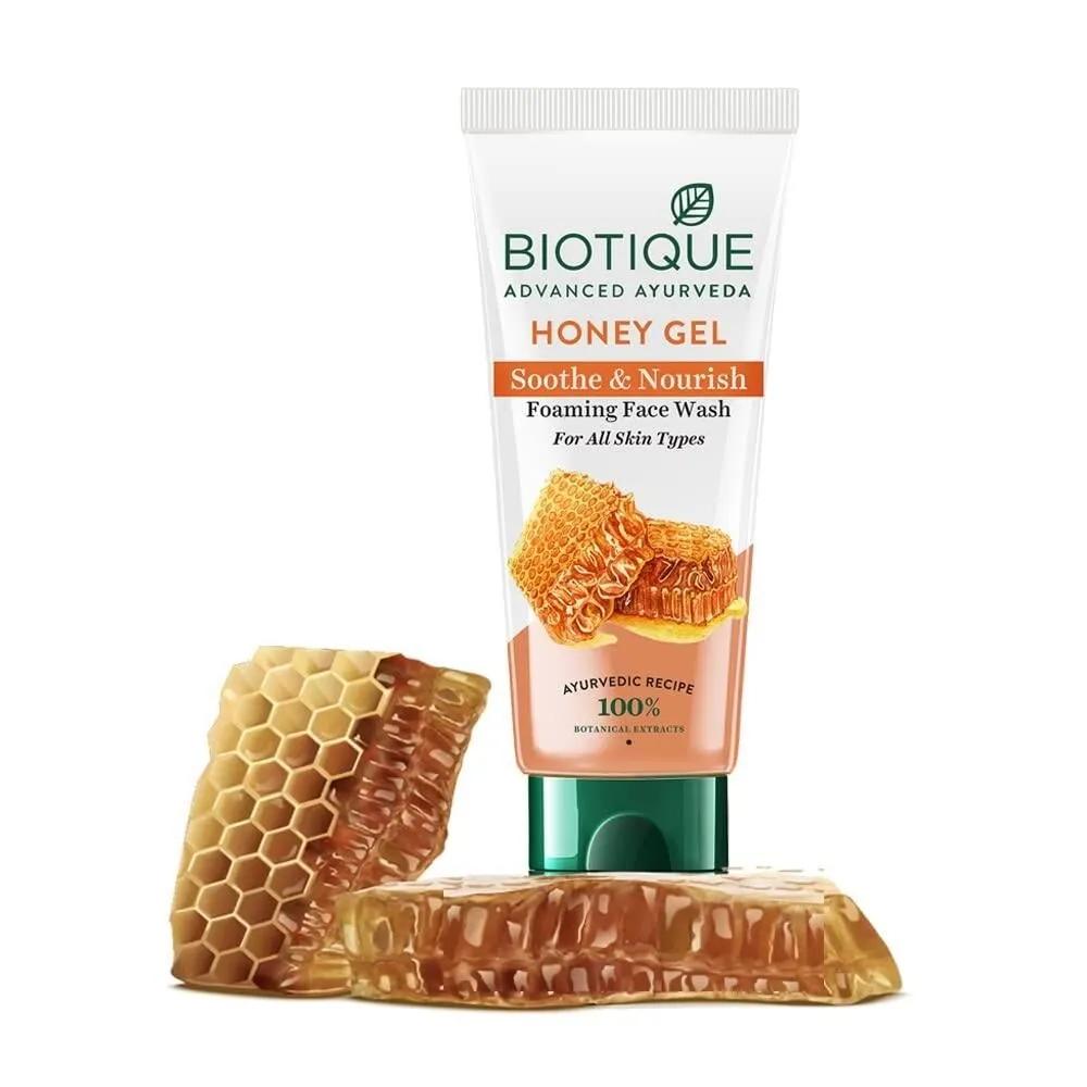 

Biotique Bio Honey Gel Hydrating Face Wash for All Skin Types 100ml 3.38 fl oz Rich in powerful cleanser