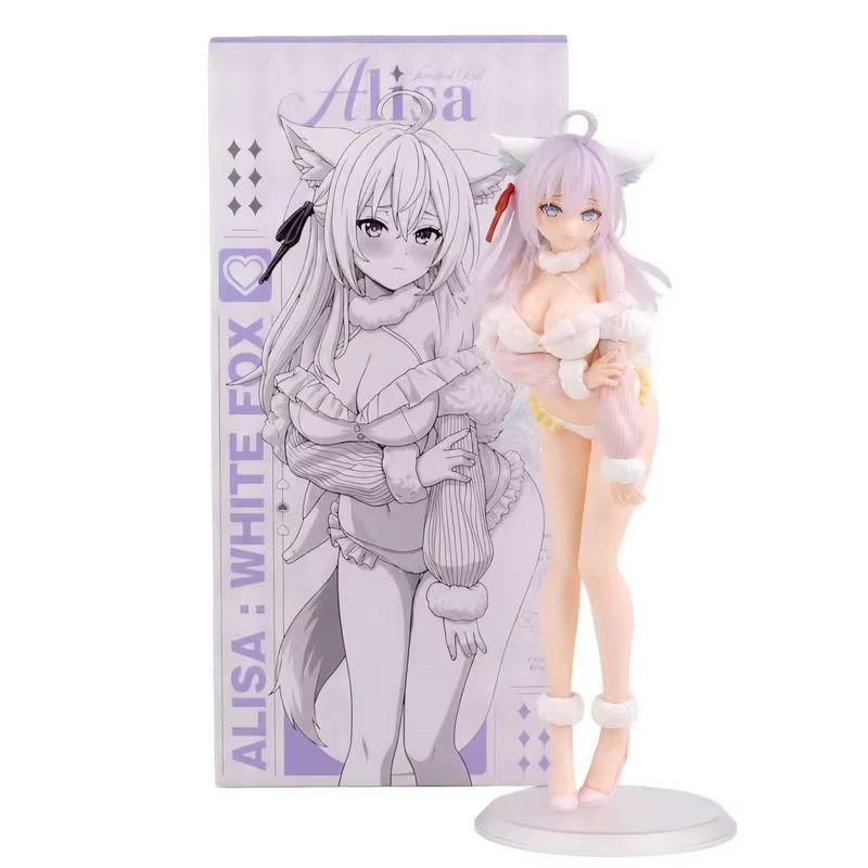 New Tenitol Alisa White Fox Anime Figure Pvc Model Beautiful Girl Statue Desktop Decoration Anime Peripheral Ornament