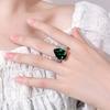 Jewelry New Ring Colorful Droplet Shaped Grandm Green Sea Blue Luxurious Women's