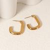 The Same Titanium Steel Gold-glory Ring Earrings of INS Bloggers Are Cold and Unfading Geometric Earrings