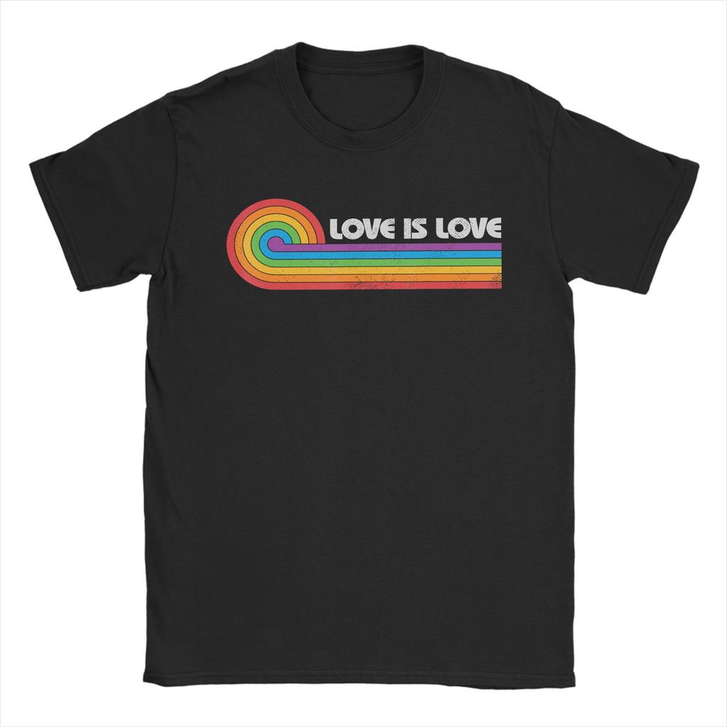 Unisex Unisex Rainbow Sunflower Love Is Love T Shirts Lgbt Gay Lesbian Pride Cotton Tops Unique Round Neck Tees Adult Tshirt