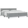 VidaXL Lit à ressorts avec matelas gris clair 200x200 cm tissu 3338713