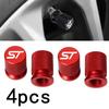 For ST FOCUS 2 3 Mondeo Fiesta Kuga MK2 MK3 MK4 Accessorise Car Wheel Tire Valve Caps Tyre Stem Covers Airdust Waterproof