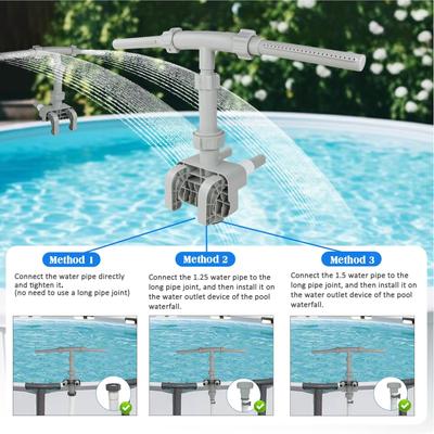 Pool Fountain High-Pressure Spa Chiller Spray Pool Water Spray Fountain for Yard Backyard Garden Park Lawn Patio Deck Terrace