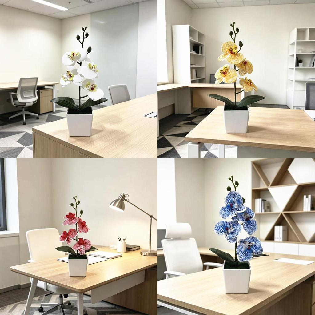 Butterfly Orchid Faux Plant With Plastic Material For Wedding Decor And Home Styling