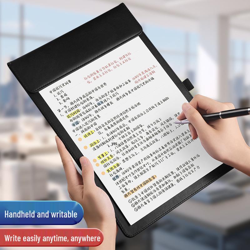 A4 Leather Meeting Clipboard Pad for Business Documents and Hotel Memos