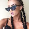 Süße sexy Retro Cat-Eye Sonnenbrille Damen Klein Schwarz Weiß Dreieckig Vintage Günstige Sonnenbrillen