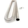 S Upgraded Silencer & 150cm Air Diesel Parking Heater Stainless Steel Exhaust Pipe Tube Gas Vent Hose For Car Truck Silver