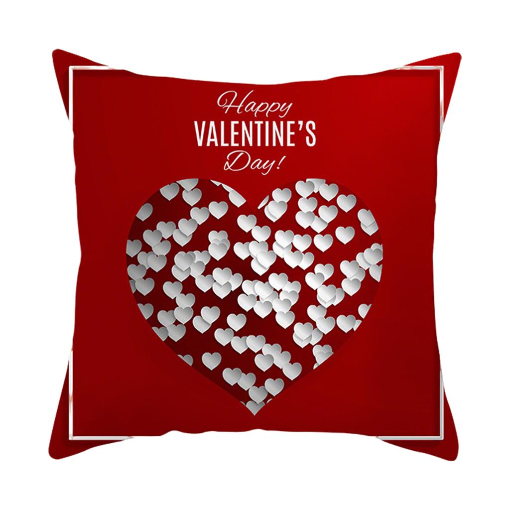 Valentine's Day Decor Pillowcases 4,Pack, Love Heart Printed Cushion Covers For Sofa/Bed,Red Black Pillow Cases For Home Decoration