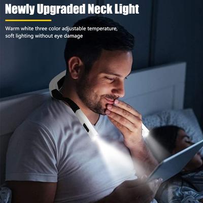 LED Neck Lamp Mini Flexible Hanging Neck Book Reading Lamp USB Rechargeable Specialty Night Flashlight For Knitting Camp Repair