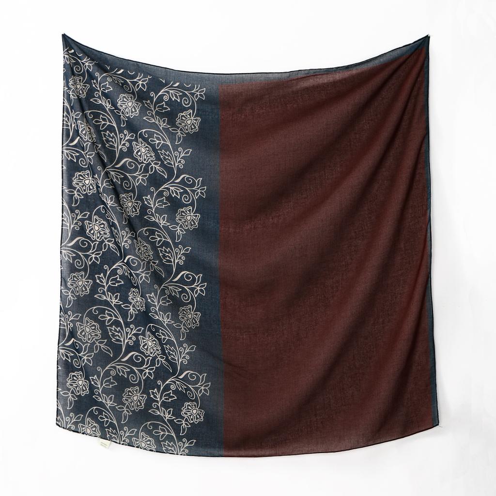 108*108cm Women Silk Square Scarf Hijab Female Design Print Lady Shawl Wraps Foulard Headbands Bufanda Large Bandana Luxury