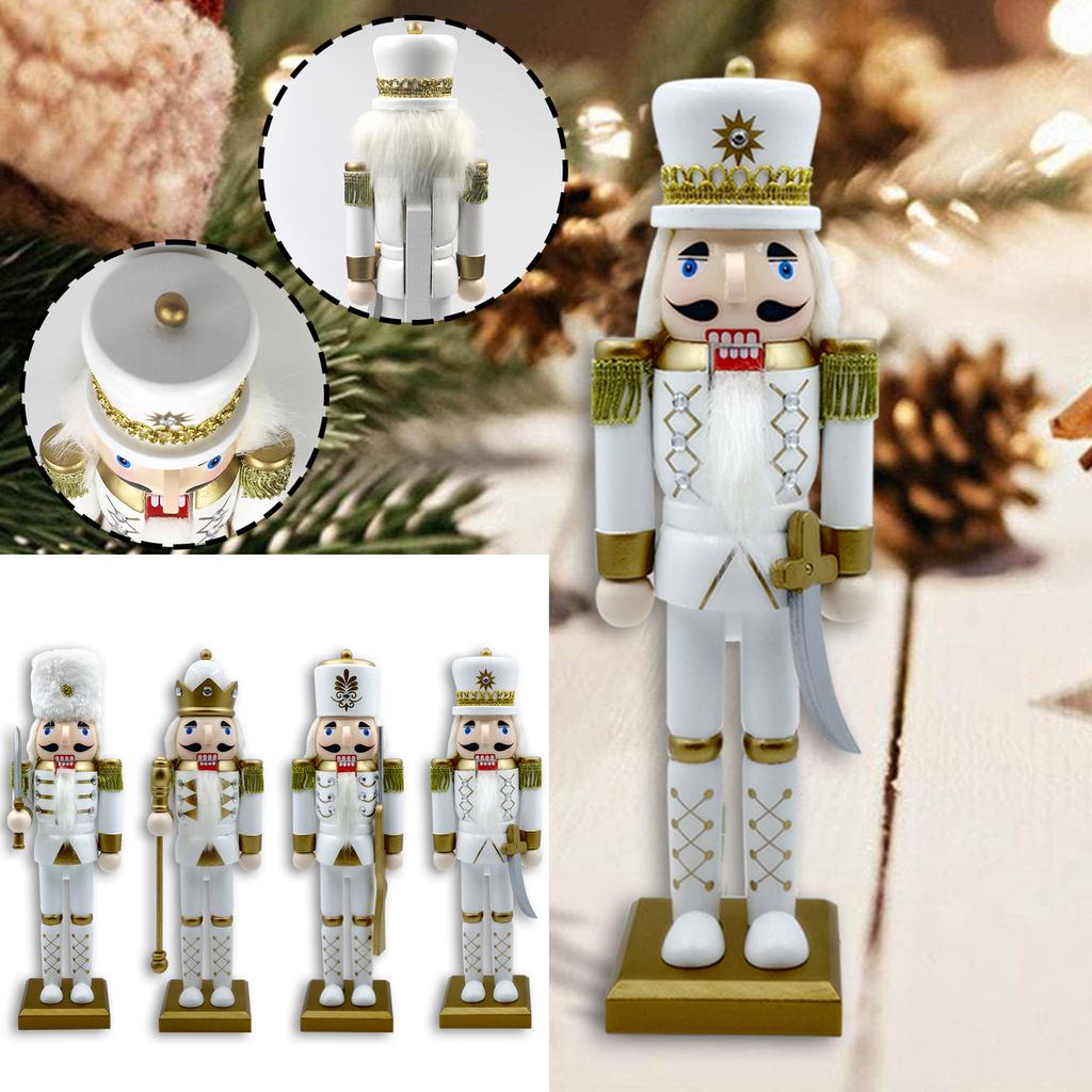 Traditionell Trä Nötknäppare Figur Mode Festival Party Dekoration För Skyltfönster Butik