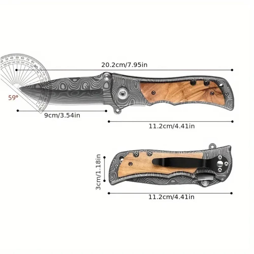 Tactical Folding Multi-tool Hunting Knife Camping Military EDC Utility Tool with Mini Bushcraft Fishing