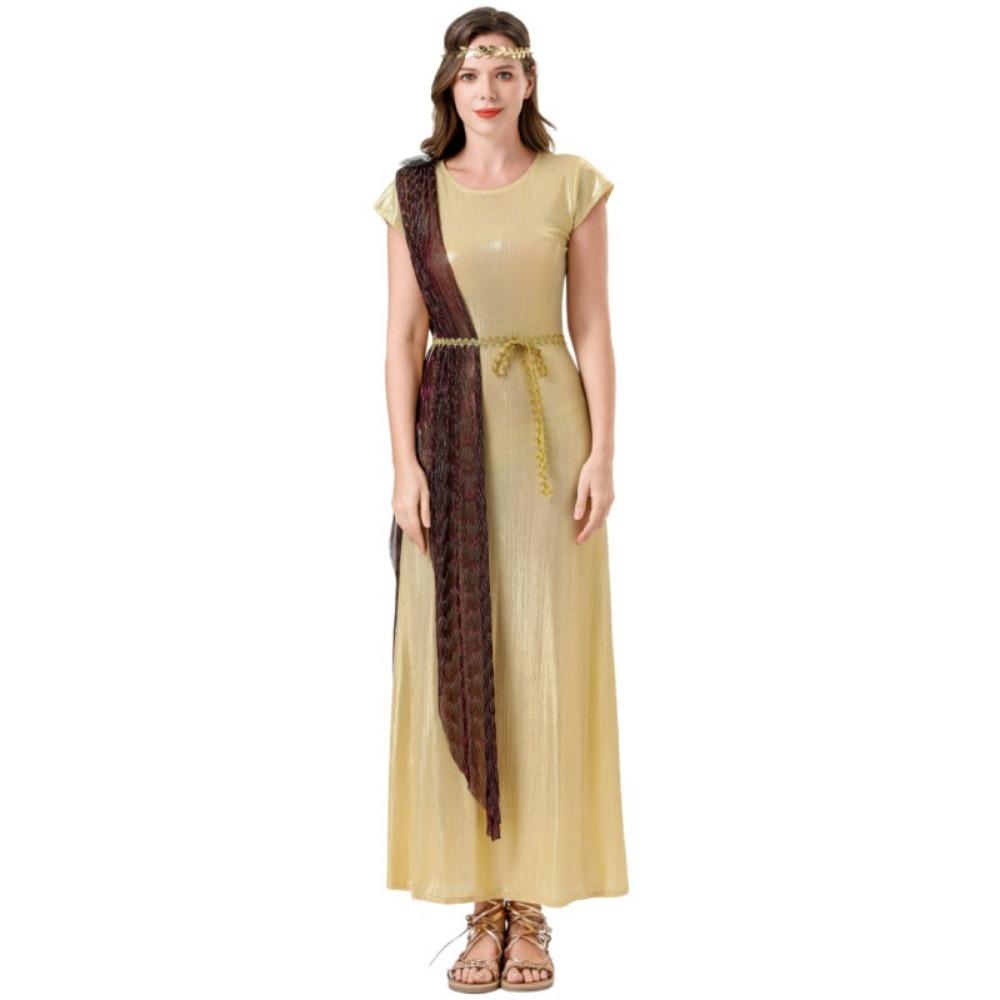 Long Dress Greek Goddess Gown Vintage Style Cosplay Outfit Ancient Greek Gown Halloween Party