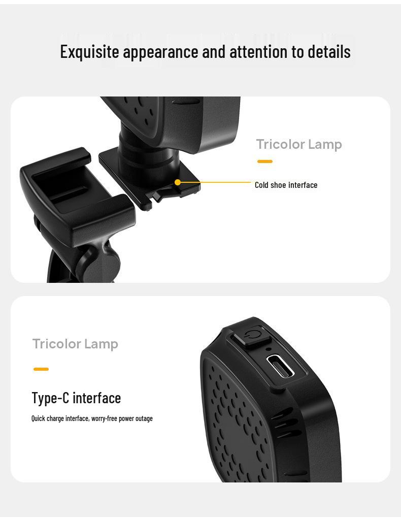 Luz de Relleno Portátil D5 con Pinza para Móvil para Selfies y Streaming