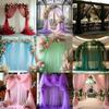 Outdoor Wedding Decor Fabric Bridal Arch Backdrop With Polyester Tulle For Party Event