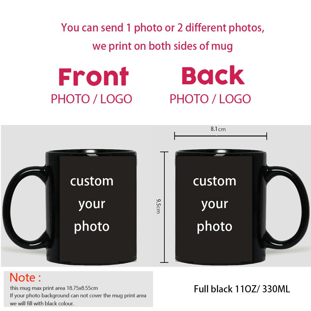 Personalised Your Photo Mug, Custom NAME IMAGE TEXT Cup,Customize Coffee Mugs, Tea Cups, Mothers Day, Wedding Gift 9 COLOURS