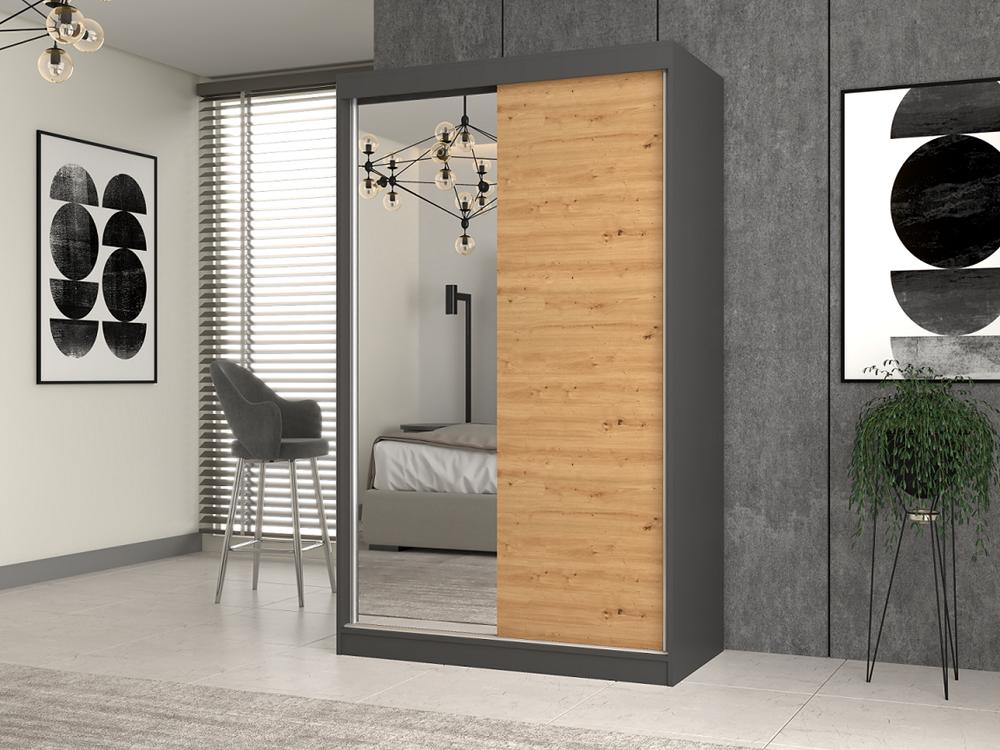 Wardrobe Iga 120 A/B ANTHRACITE ARTISAN