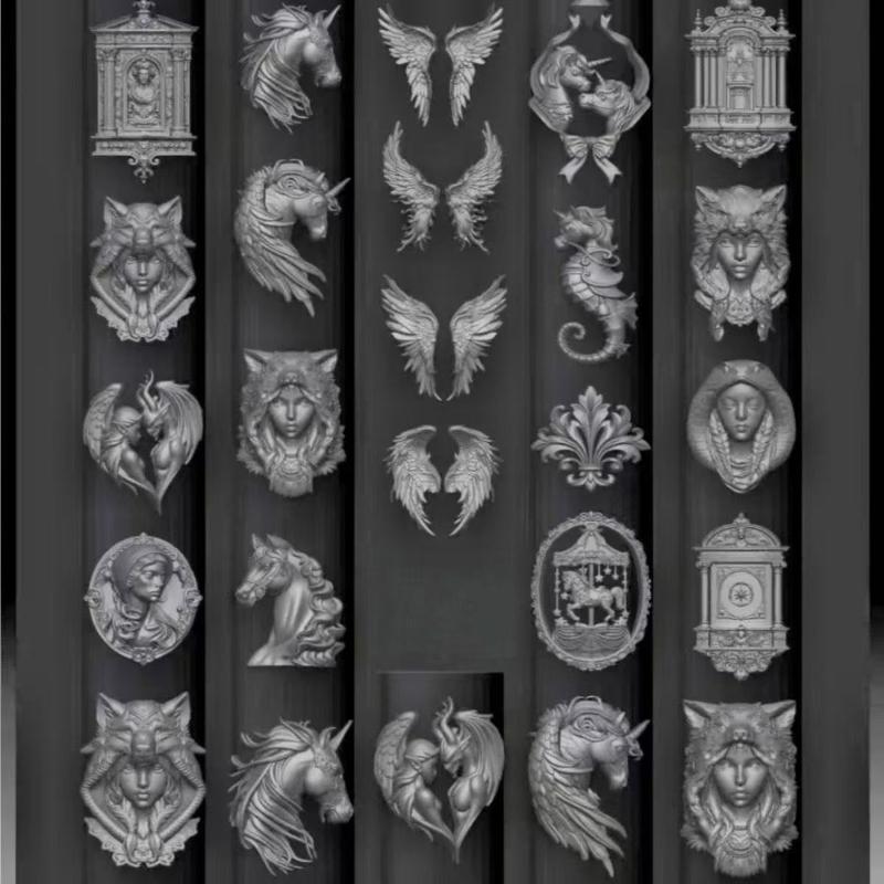 

1Pcs European Style Gypsum Statue 3D Relief Nail Art DIY Decoration High Transparent Special Silicone Nail Mold A2