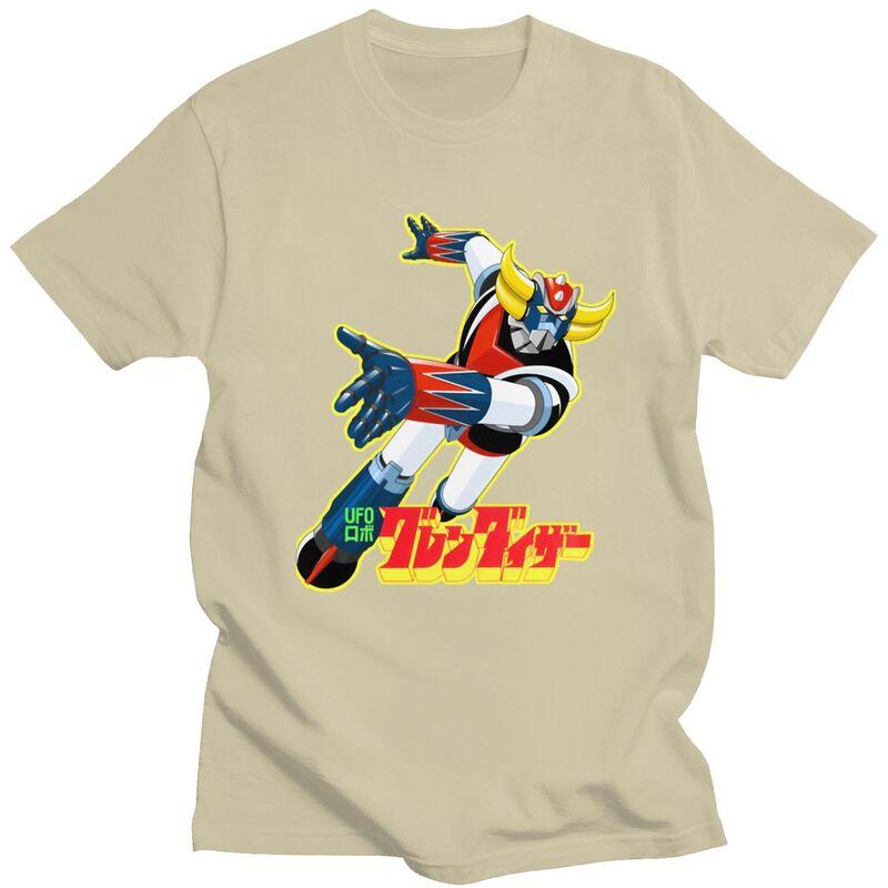 Custom Goldrake UFO Robot Grendizer T Shirt Men 100 Cotton Tshirt Casual Goldorak Anime Tees Streetwear Tshirt