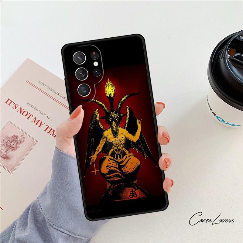 Devil Satan phone case For Samsung Galaxy S24 S25 S23 S22 Ultra Note 10 20 Plus S20 S21 FE Cover