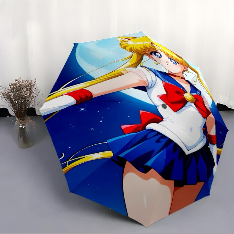 1pc Sailor Moon Umbrella, Sun Protection, And UV Shielding. It Has Eight Sturdy Ribs for Outdoor Use And Perfect As a Holiday Gift