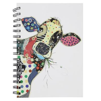 Bug Art [Q2813] - A6 'Bug Art' Multi-Color Spiral Notebook (Connie Cow) - 14.5x10.5x1.2 Cm