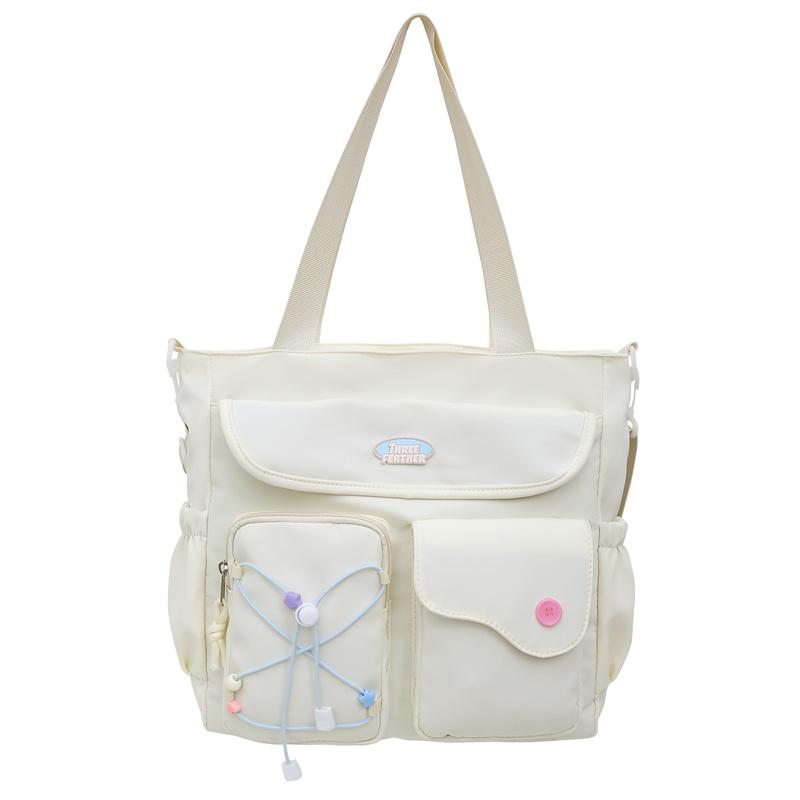 Dámská kabelka přes rameno studentská velkokapacitní taška na knihy na hodiny crossbody taška
