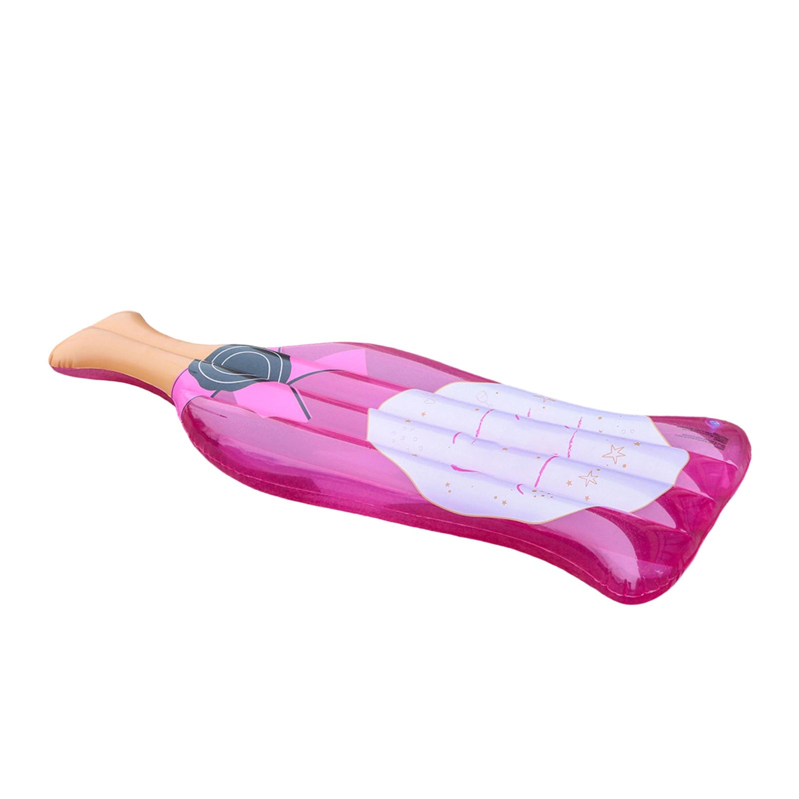 

Inflatable Pool Float Beverage Bottle Design Water Lounger Inflatable Floating Mattress for Swimming Pool and Beach Use One Size