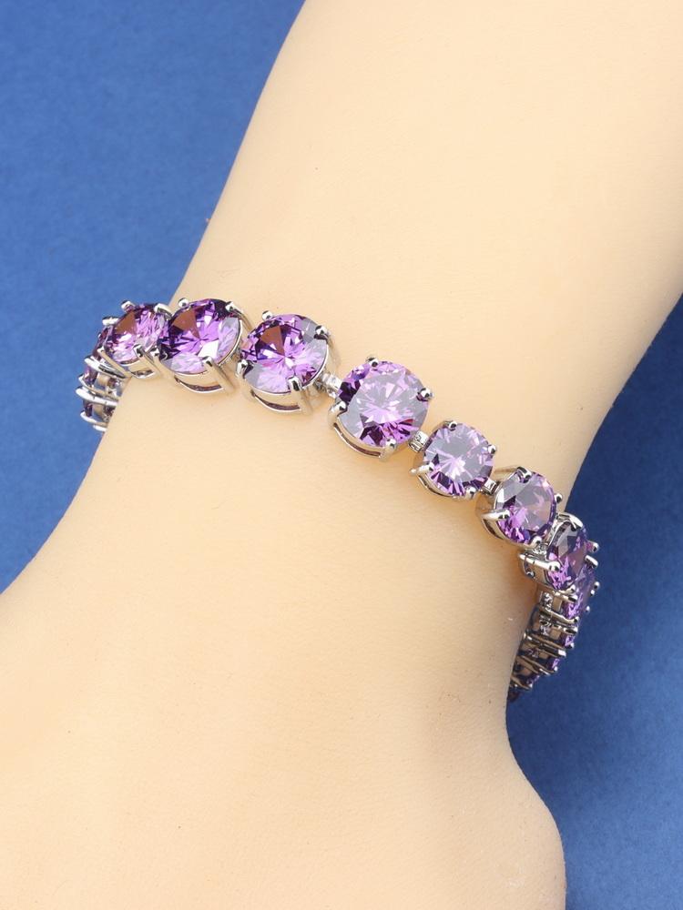 Italian Charm Bracelet Original    Fine Jewelry & Accessories Round Colorful Zircon For Women/Girl Fashion Gift