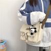 Japanese Harajuku Tooling Crossbody Bag Female, Korean ins Vintage Student Canvas Bag Art Academy Wind Mail A