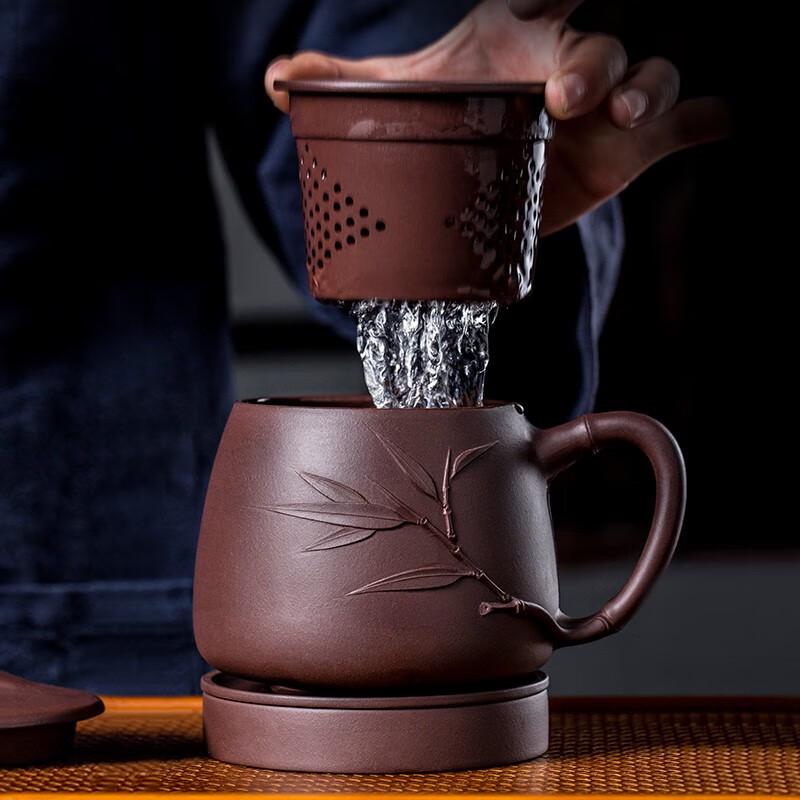 Artisan Zisha Clay Shípiao Tea Set with Bamboo Knot Design