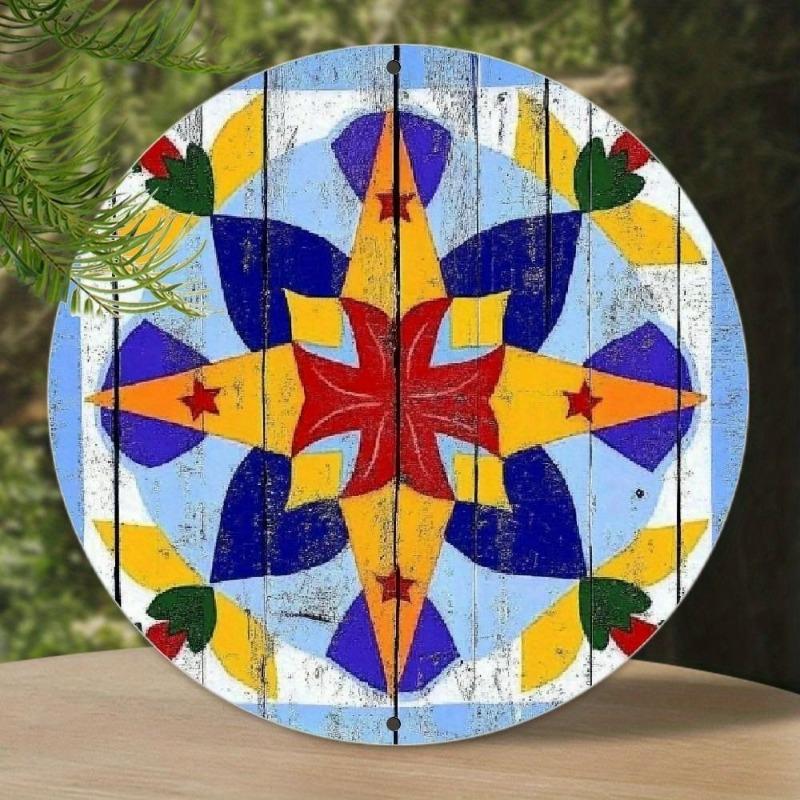 2D Flat Hanging Decorative Metal Sign Hand Painted Art