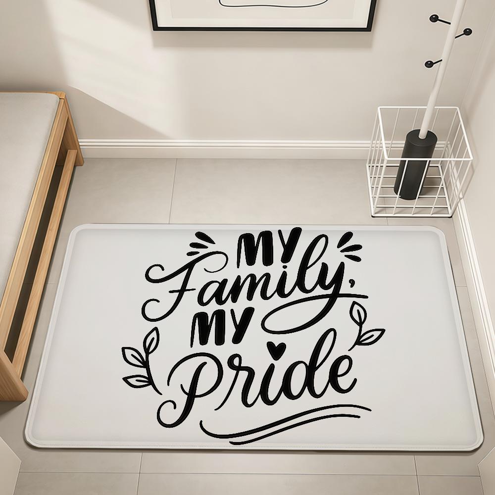 modern word art fashion family LOVE Home Bedside Rug Kitchen Bath Floor Mat Hallway Balcony Carpet Entrance Doormat hogar Decor