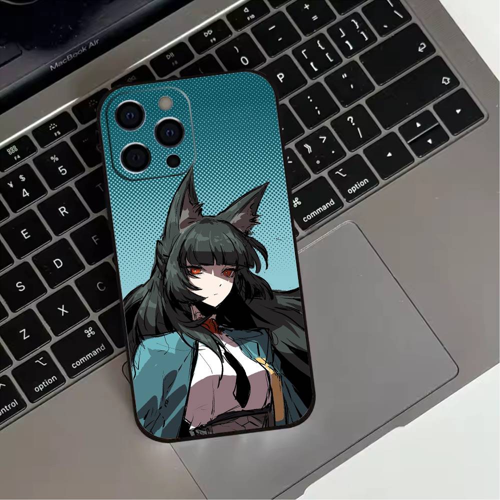 Zenless Zone Zero Miyabi Hoshimi Phone Case For iPhone 17,16,15,14,13,12,11 Plus,Pro Max,XS,Soft Silicone Black Cover