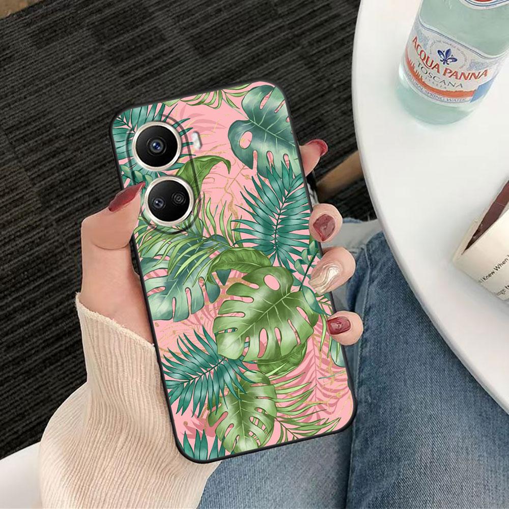 Vintage Banana Leaf Flower Phone Case For HUAWEI NOVA Y70 3I 7I 8I 9 P30 Y9 HONOR 8X 9X 20 90 X5 X6B X7A X7B X8B X9 X9B X9A Case