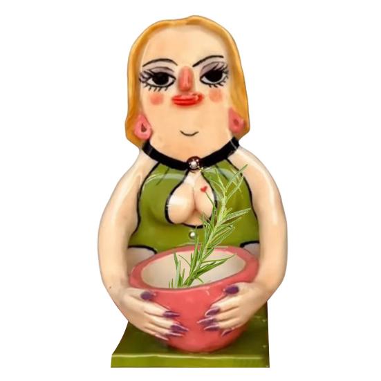 Miska na odstraňování bylinek 3-otvorová pryskyřice Sexy ženy Odstraňovač bylinek Kuchyňské bylinky Nástroj na odstraňování listů pro tymián bazalku rozmarýn