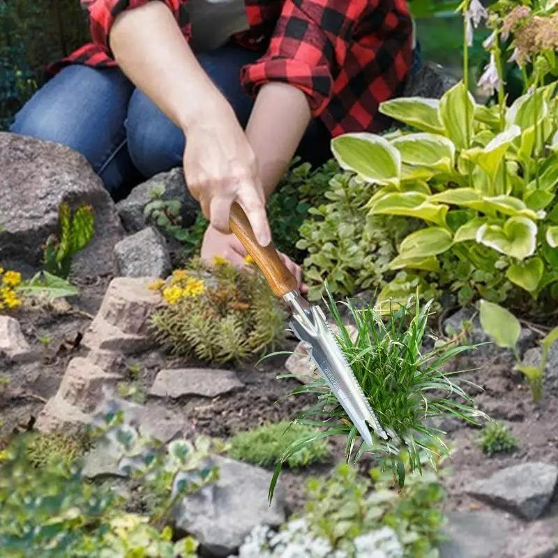 Hand Weeder Puller 5 In 1 Manual Hand Weeder & Weeds Puller For Planting Gardening Weeding Tool Stainless Steel Garden Trowel