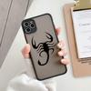 Scorpion Half-wrapped Hard Phone Case For iPhone X XR XS X 16 15 12 11 13 14 Pro Max Back Cases 7 8 Plus SE2 Mini Cover Coque