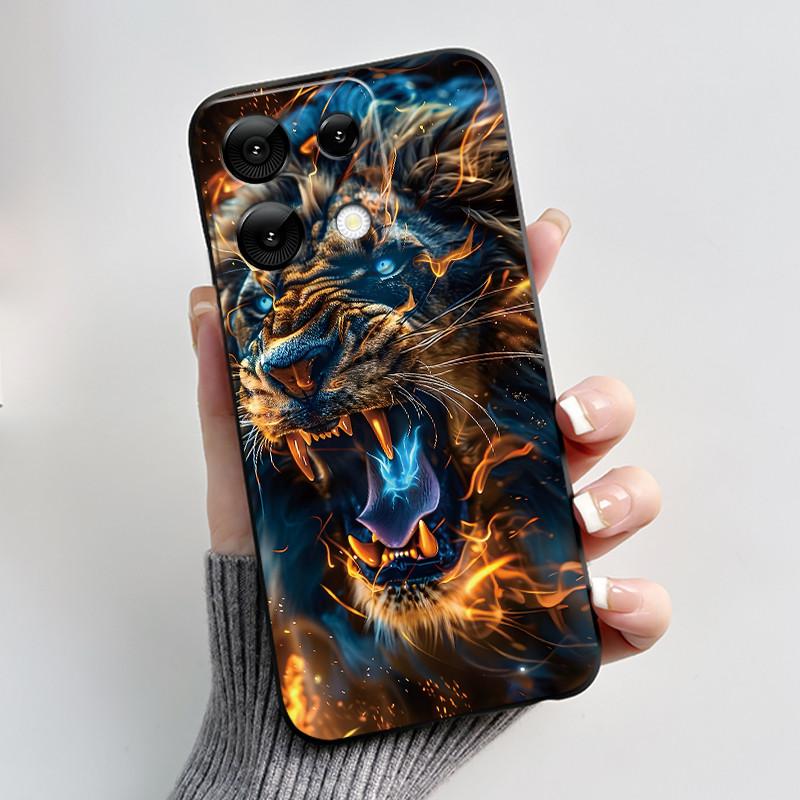 Anti-scratch Phone Case For Umidigi G9 5G Soft Silicone Black Casing Unique Design Happy Milk Tea Rabbit Pattern Candy Shell