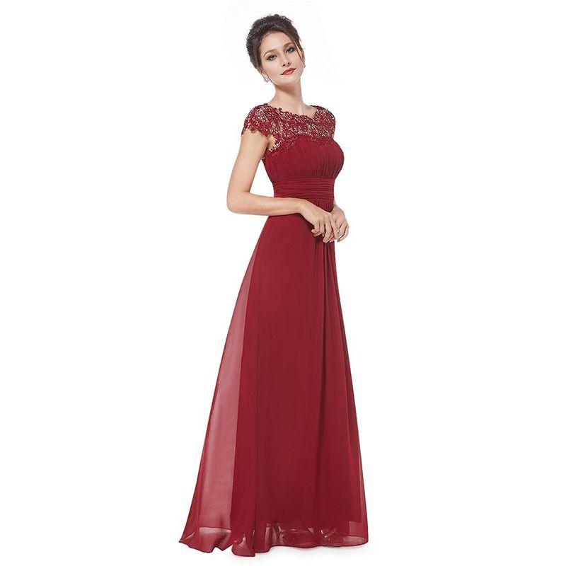 

Elegant Women Lace Maxi Dress For Prom And Evening Parties With Slim Fit Design Red,XXL