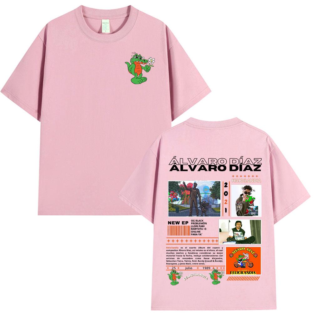 Rapper Alvaro Diaz Felicilandia Album Graphic T Shirts Unisex Hip Hop Fashion Oversized Short Sleeve Tshirt Casual Cotton Tshirts