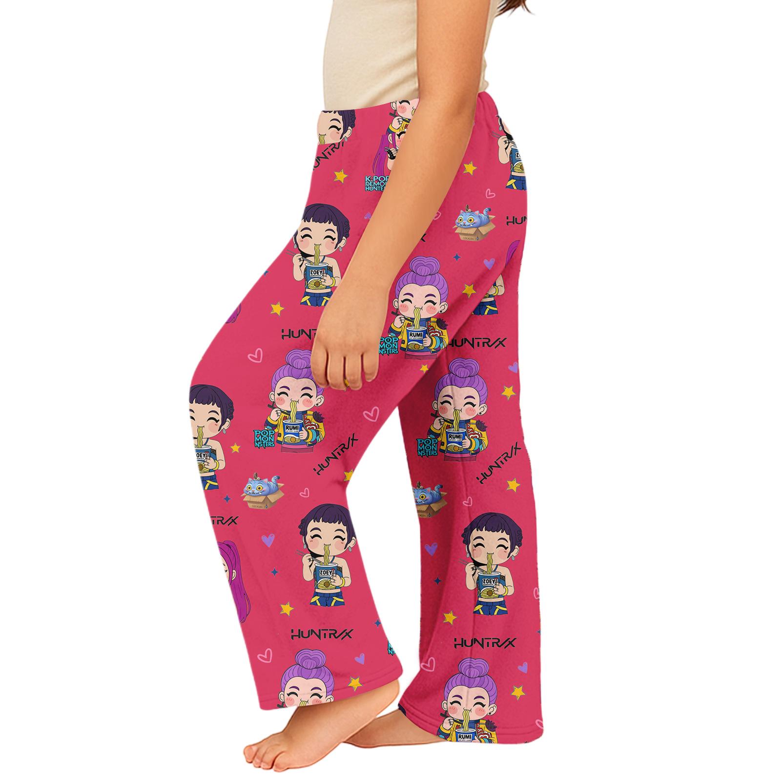 

Детские зимние брюки полной длины с длинным рождественским принтом 120 красный