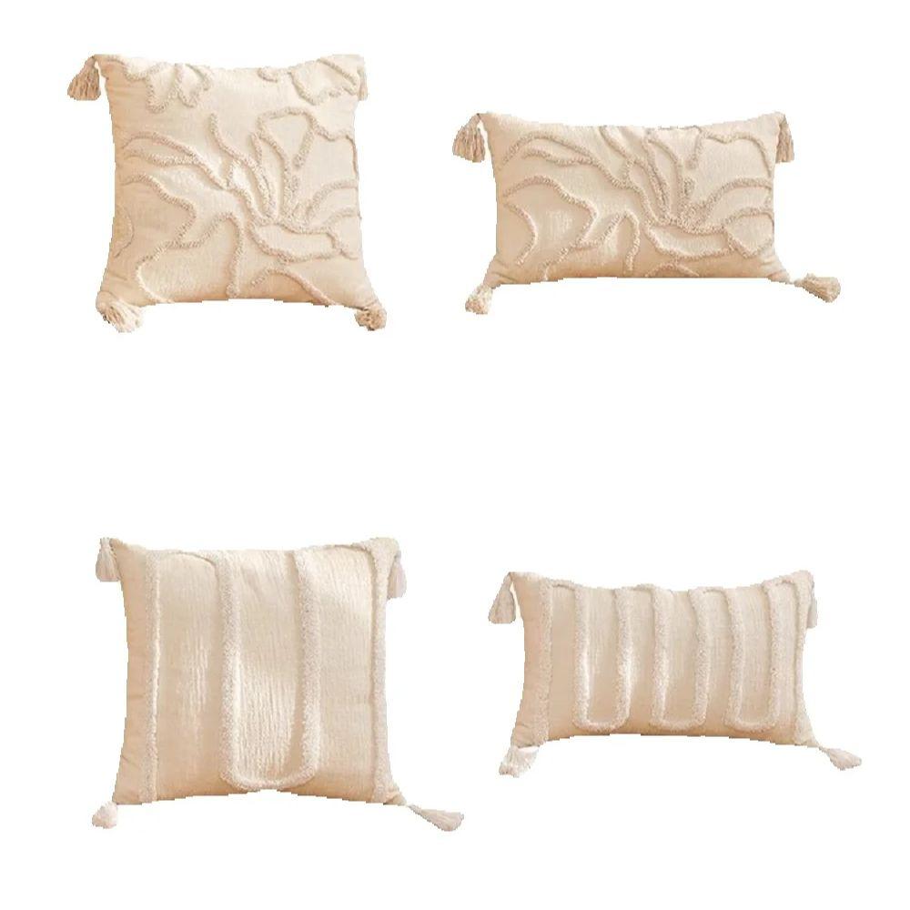 Modern Chenille Pillow Covers Minimalist Textured Sofa Cushion Cases Elegant Bedside Throw Pillowcase Chic Hotel Cushion Covers