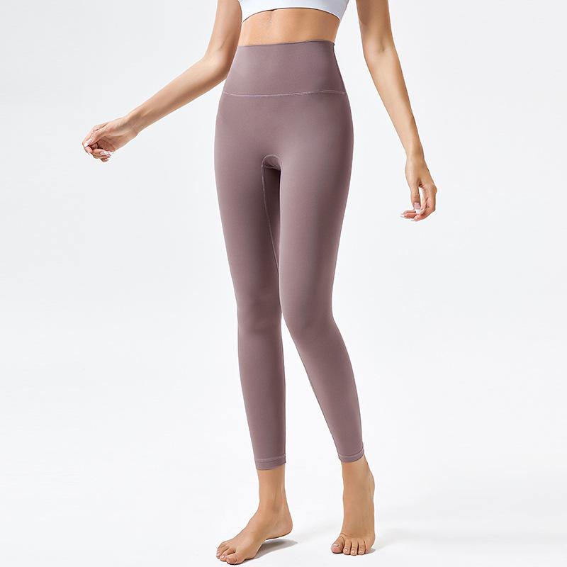 

High-Waist Seamless Women s Yoga Pants with Pockets - Nude Feel, Hip-Lifting Sports Leggings M