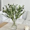 2pcs Realistic Artificial Olive Leaf Tree Branch with Fruit for Home Garden Decora, Holiday Accessory, Birthday Party Supplies