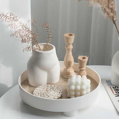 Modern Round Tray Home Decor Vase Storage Organizer Decorative Box Table Aromatherapy Candlestick Stand Office Desktop Decor