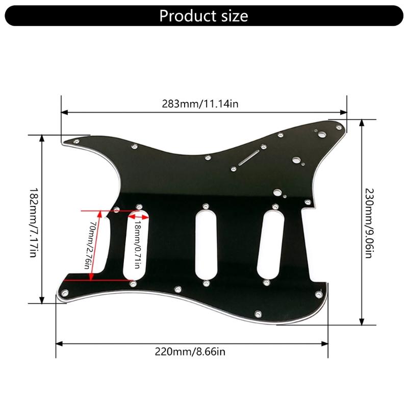 Stable PVC Pickguard Set Scratch Plate Guitar Accessory Scratch Plate Suitable for Electric Guitar Enthusiasts