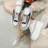 Fashion 2025 New Denim Platform Ladies Slippers Lace Up Chunky Sneaker Casual Comfy Breathable Autumn Bao Toe Shoes Zapatillas De Mujer