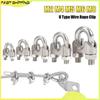 Stainless Steel U Type Cable Clip Set 5Pcs M2 M4 M5 M8 Sizes for Automotive Wire Fixing Home Wiring Projects